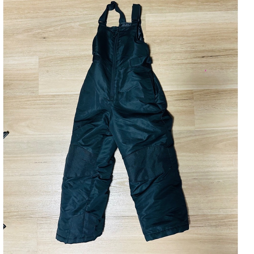 SWISSTECH Kids Black Snow Bib‎ Overalls Ski Pants Size S CH 6 6X